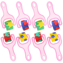 24Pièces Outils Tampons Peinture Rosés Pour Artistes Juniors