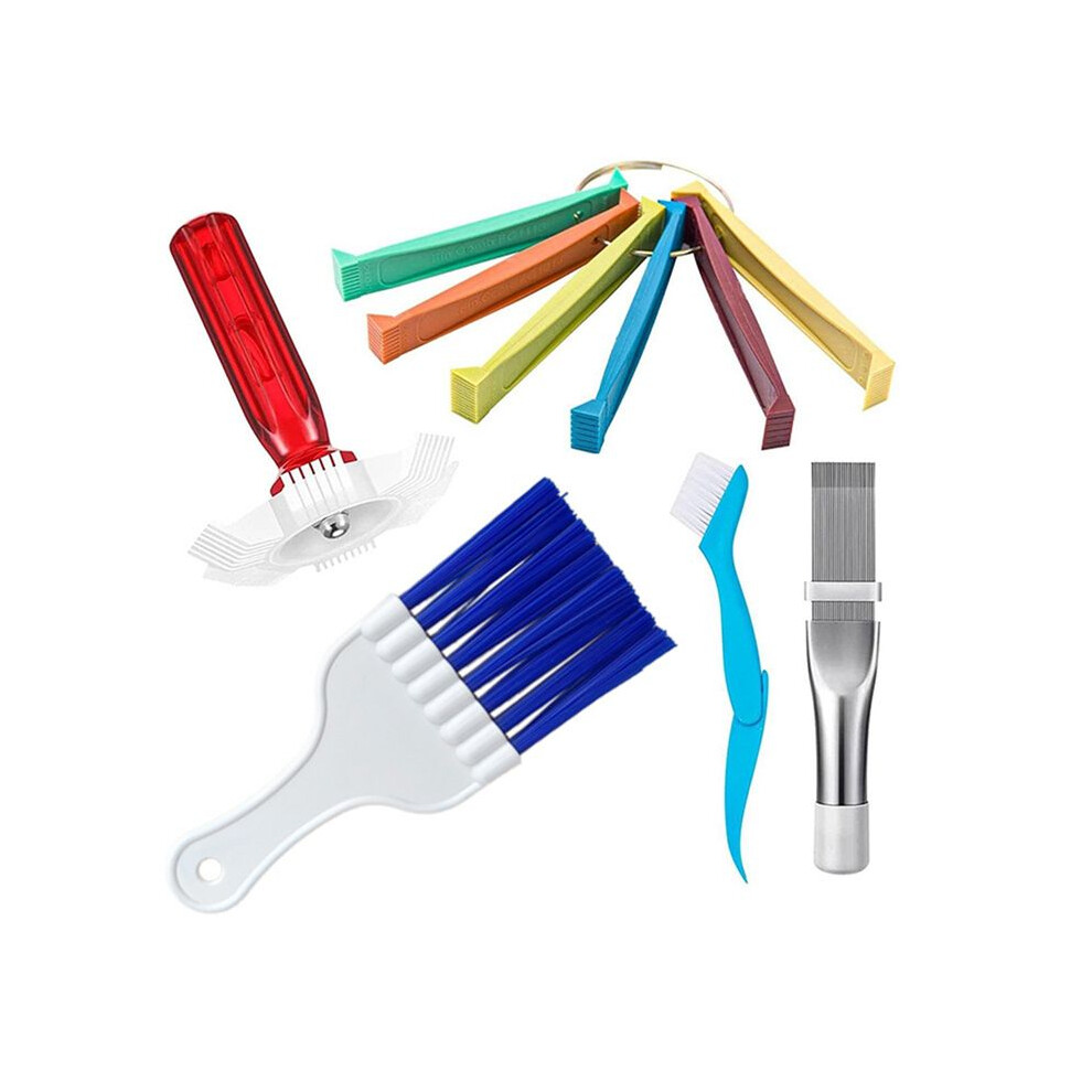 5Pc Air Conditioner Fin Cleaner Set,Fcr6 Fin Comb Condenser,Air Outlet Cleaner Evaporator Radiator Repair Clean Tool Set 4714182153220