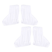 4Pairs Comfortable White Skate Boot Covers Portable Protective Covers