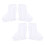 4Pairs Comfortable White Skate Boot Covers Portable Protective Covers 1