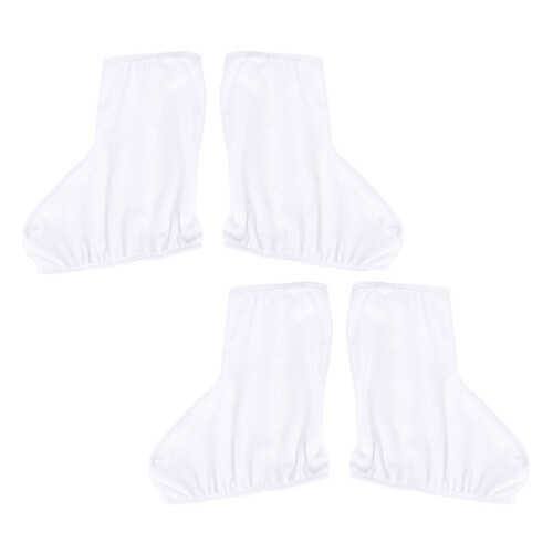 4Pairs Comfortable White Skate Boot Covers Portable Protective Covers