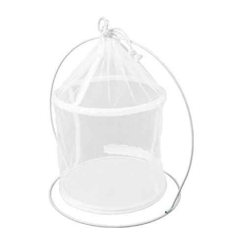 2Pcs Folding White Mesh Cage Durable Polyester Insect Breeding Habitat