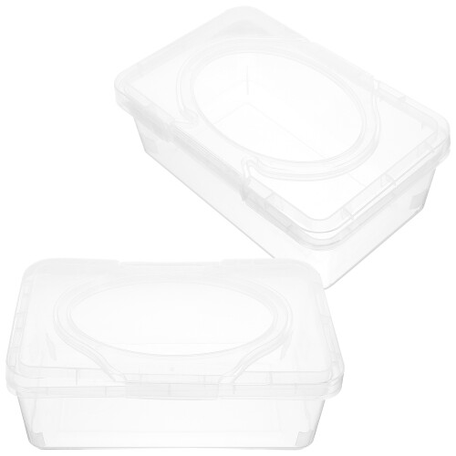 6Pièces Conteneur De Lingettes Bébé Transparent Robuste Portable