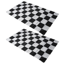 10Stk Kariert- Polyester Rennflaggen Für -