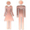 8Pièces Panneaux Wc Publics Or Rose Simple Style Moderne 1