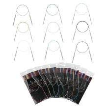 9-Delige Rondbreinaaldenset, 40-Inch (100 cm) Roestvrijstalen Breinaalden, 9 Maten voor Beginners en Breiers