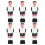 12Pièces Figurines De Foot De Table Noires, Accessoires Pour Jeu 1