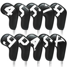 Iron Cover Iron Cover PU Leather Wedge Cover Protective Cover White Text  Black Background