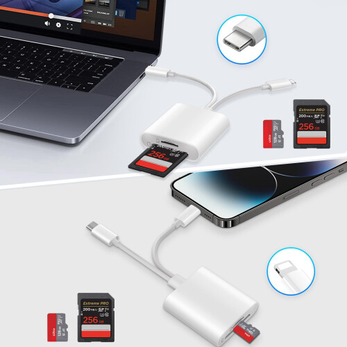 Loydia SD Card Reader, 2 in 2 USB C to Micro-SD Card Viewer Reader, Ty 2