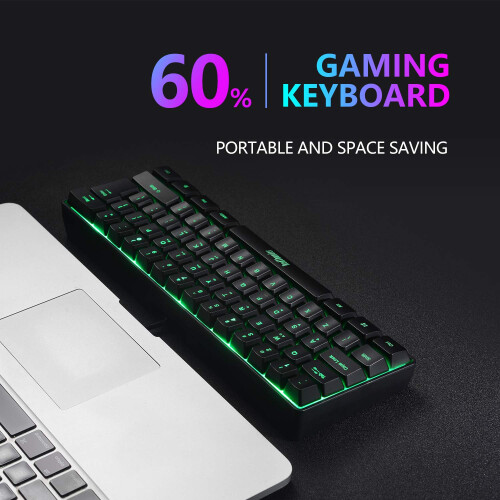 RedThunder 60% RGB Gaming Keyboard and Mouse Combo, UK Layout Ultra Co 1