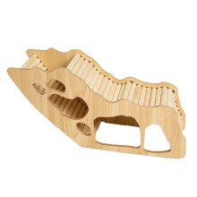 Washable Hamster Hidden Wooden Hamster House Small Pet Castle with Rock Climb Ladder Dwarf Mouse Pet, Tunnel