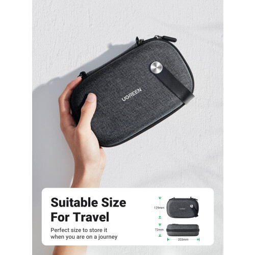 UGREEN Travel Accessories Tech Pouch Electronics Cable Organiser Bag Black 1