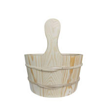 Wooden Sauna Bucket and Spoon Handmade Sauna and Spa Accessories Wooden Sauna Bucket