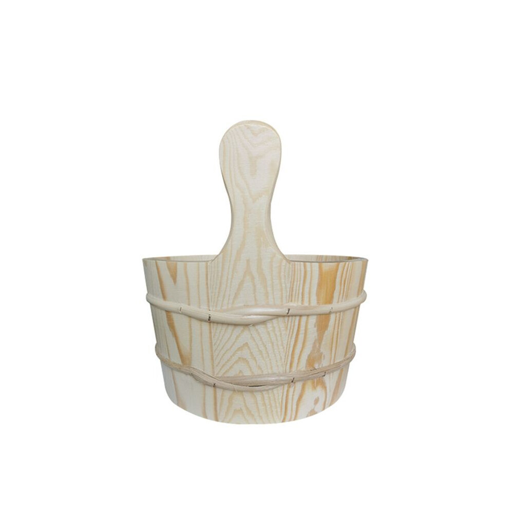 Wooden Sauna Bucket And Spoon Handmade Sauna And Spa Accessories Wooden Sauna Bucket 6034120197016