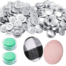 100 Set di Kit di Bottoni di Copertura con Strumenti Dimensioni Bottoni per Coprire Bottoni di Copertura Automatici Bottoni di Copertura nel Tessuto
