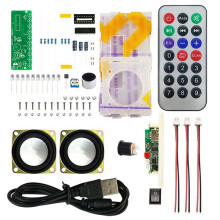 DIY Speaker Electronic Kit Two-Channel Multi-Functional Music Spectrum MP3 Amplifier Welding Assembly