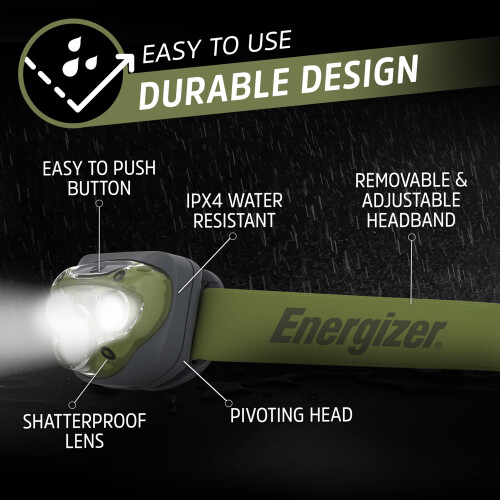 Energizer Energizer Vision HD+ 260 Lumen LED Head Torch, Super Bright Adjustable 2