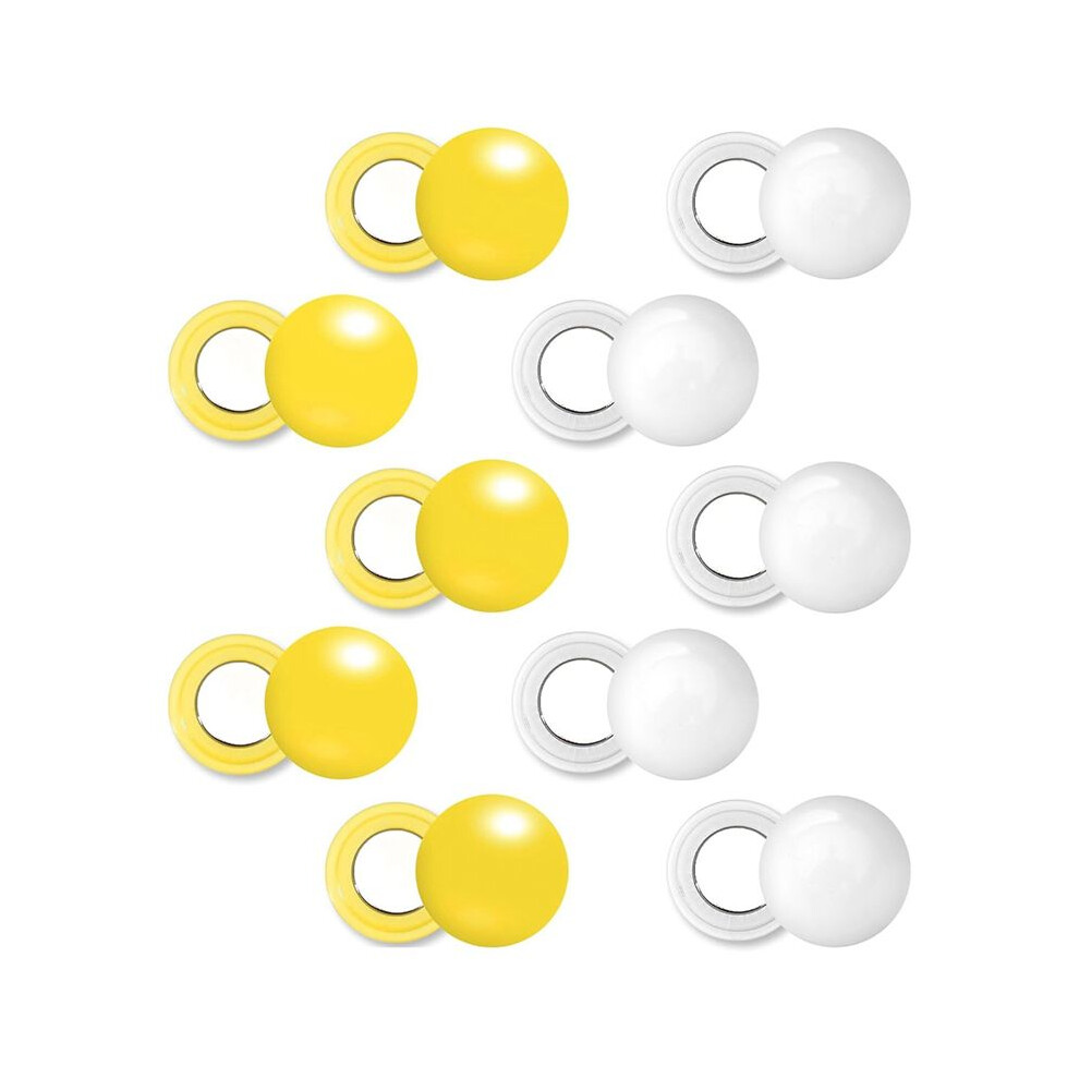 10Pairs Running Bib Magnets, Magnetic Race Bib Clips  Bib Clips Running Bib Buckles Bib Fasteners Yellow & White