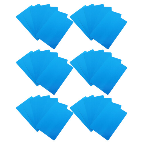 100Stk Sublimations-Visitenkarten Blau Metall Blank Mit