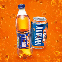 IRN-BRU XTRA, 12 Pack Zero No Sugar & Low Calorie with XTRA Taste Fizzy Drink Multipack Cans - 12 x 500ml Big Cans