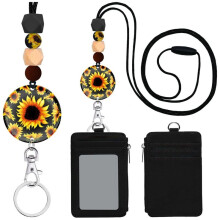 Sonnenblumen-Lanyards für Ausweise und SchlüSsel, SüßEr Ausweishalter mit Lanyard, für Lehrerinnen und Krankenschwestern