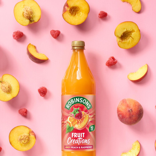 Robinsons Fruit Creations Real Fruit Squash Low Calorie Delicious Peach and 2