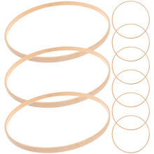 50Stk Goldene Bambus Stickringe Für Kreuzstich Und Bastelprojekte Rund