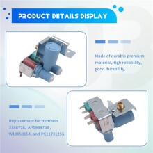 K-75384 Refrigerator Dual Water Valve Water Inlet Valve for Refrigerator 2188778, W10853654