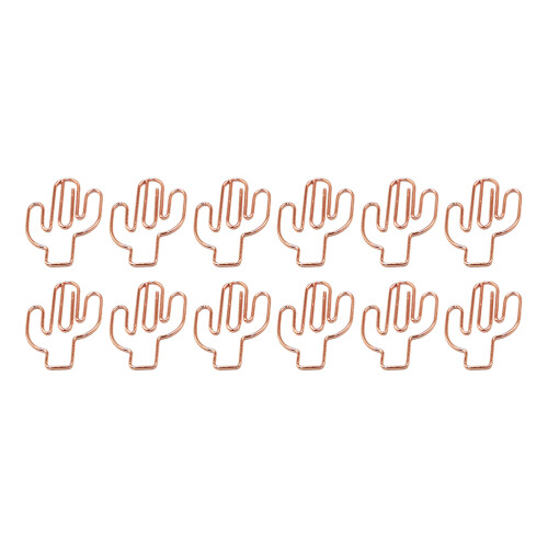 120Pièces Trombones Métal Cartoons Cactus Pour École