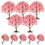 50Pièces Mini Arbres Simulés Roses Pour Déco Élégante 1