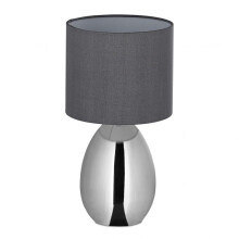 Lampe de chevet avec fonction tactile argentée
