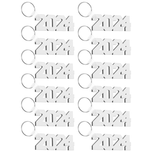 24Pièces Porte-Clés Vierges Mdf Blanc Léger Pour Sublimation Loisirs