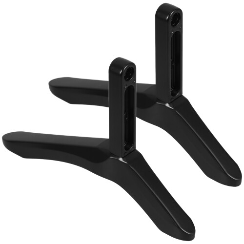 2Ensembles Support TV Noir Aluminium Solide Base Table