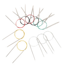 11 Pcs Stainless Steel Circular Knitting Needles Set 2‑8mm 80cm