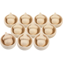 30Ensembles Jouets Éducatifs Bois Khaki Acorn Bol DIY Peinture