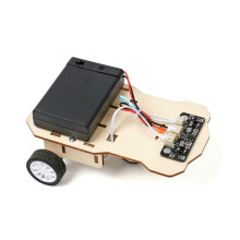 Scientific Experiment Wooden DIY Tracking Car Assembly Model Technology Production Material Package for Children Kids
