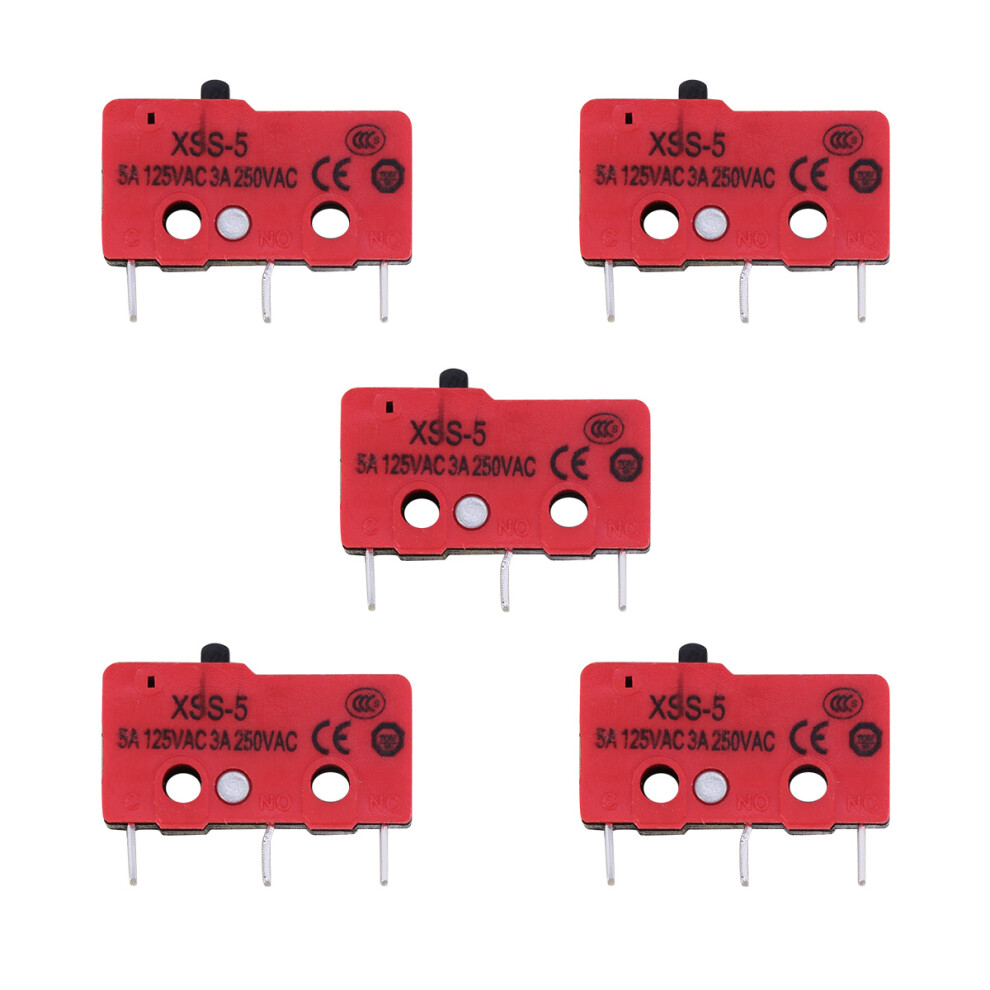 10Pcs Red Roller Micro Lever Switches Thermoplastic Miniature Home Use 3644226199123