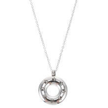 2Pcs Titanium Steel Pet Ashes Holder Necklace Silver Keepsake Pendant