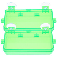 4Stk Reptilien Futter- Und Wassernapf Mit Saugnapf, Robust Grün