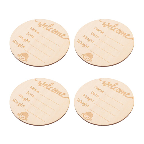 20Pièces Décor Bois Beige Bébé Annonce Sûr