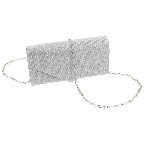 2Stk Damen Silber Abendtasche Mit Kette Für Feiern