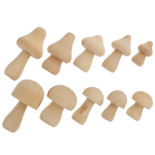 50Pièces Ornements Champignons Bois À Peindre Décor DIY Khaki