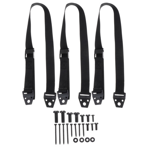 6Pièces Fixations TV Polypropylène Noir Support Protection Maison