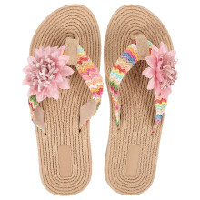 4Paires Tongs Femme En Eva Antidérapantes Style Plage Décor