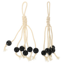 4Pièces Suspension Bananes En Coton Noir Perles Bois Décoratives