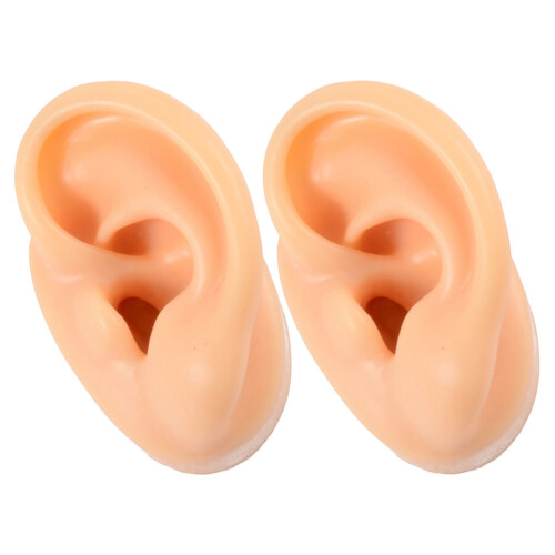 10Pièces Oreilles Fausses Silicone Usage Médical Marron