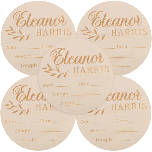 20Pièces Panneaux Bois Beige Pour Annonce Bébé À