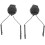 4Paires Porte-Casque Rail Suspendu Multi-Taille Noir 1