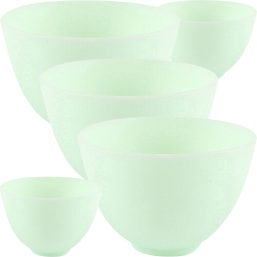20Pièces Bol Mélangeur Silicone Vert Accessoire Masques
