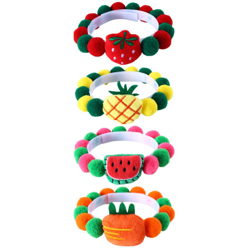 12Pièces Colliers Réglables Fruit Décor Coloré